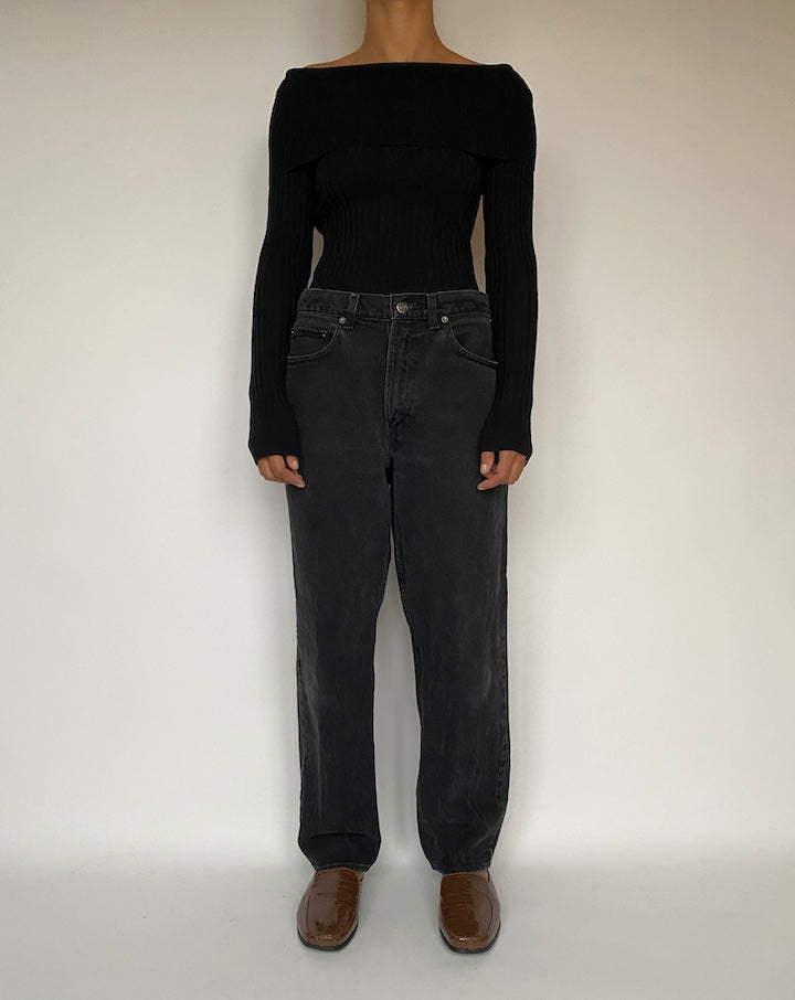 VINTAGE BLACK OVER THE SHOULDER KNIT 1614 5