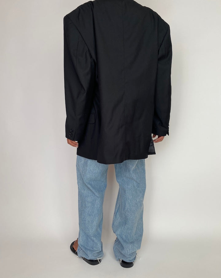 VINTAGE BLACK SINGLE BREASTED BLAZER 2971