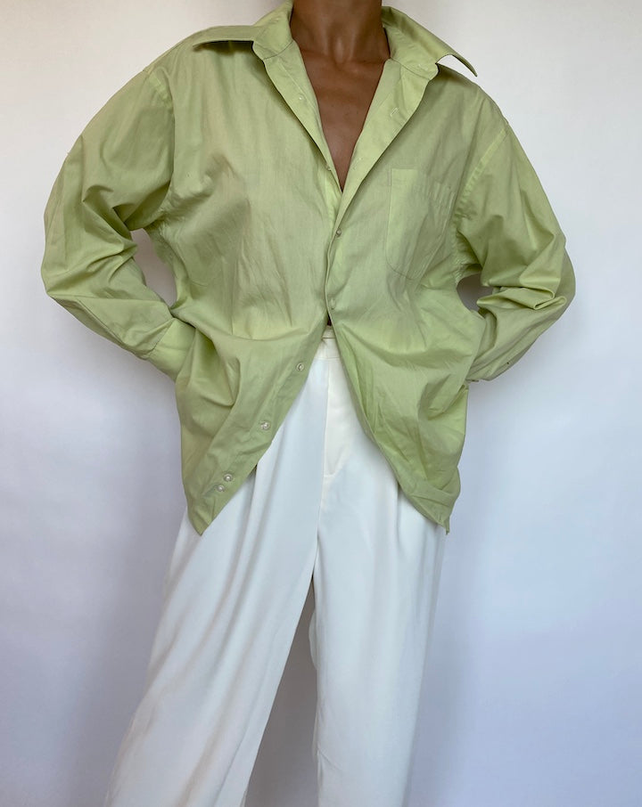 VINTAGE OVERSIZED GREEN SHIRT 676