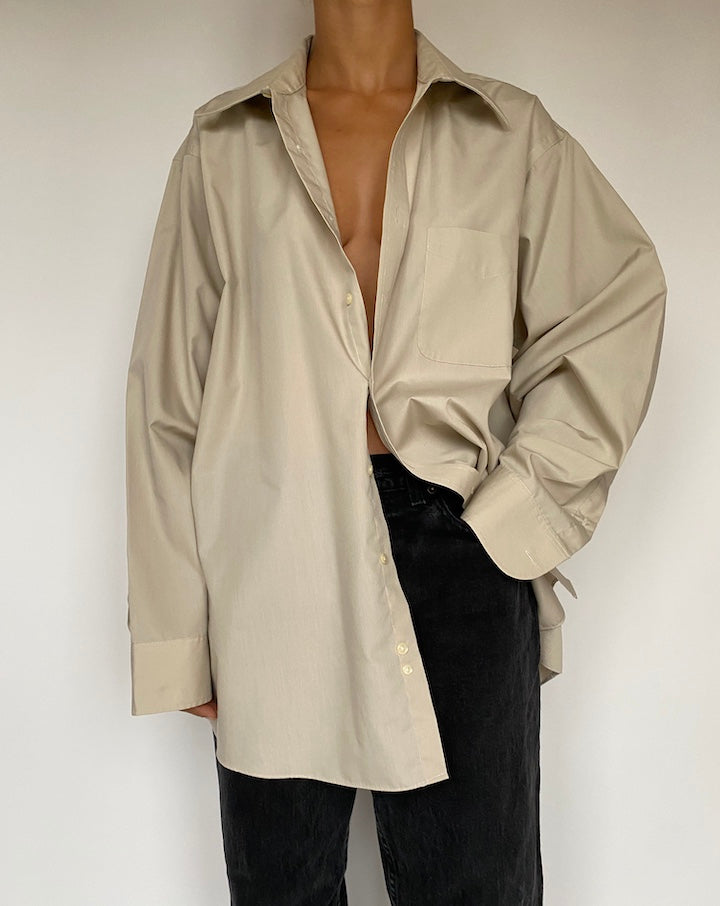 VINTAGE OVERSIZED BEIGE SHIRT 1617