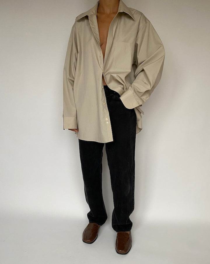 VINTAGE OVERSIZED BEIGE SHIRT 1617