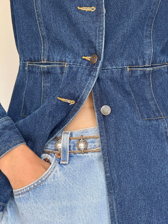 Vintage denim blazer jacket 6325