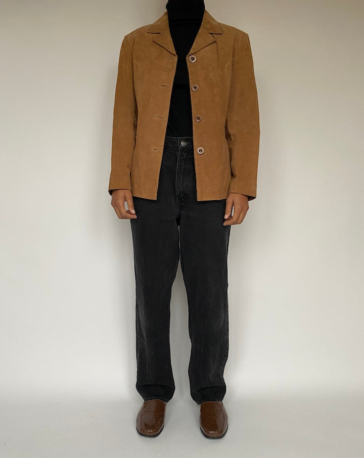 VINTAGE BROWN SUEDE LEATHER JACKET 1625