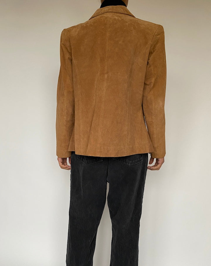 VINTAGE BROWN SUEDE LEATHER JACKET 1625