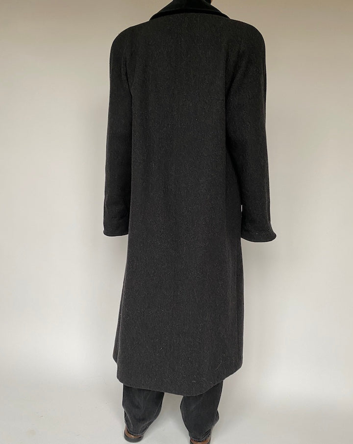 VINTAGE DARK GREY LONG COAT 1626