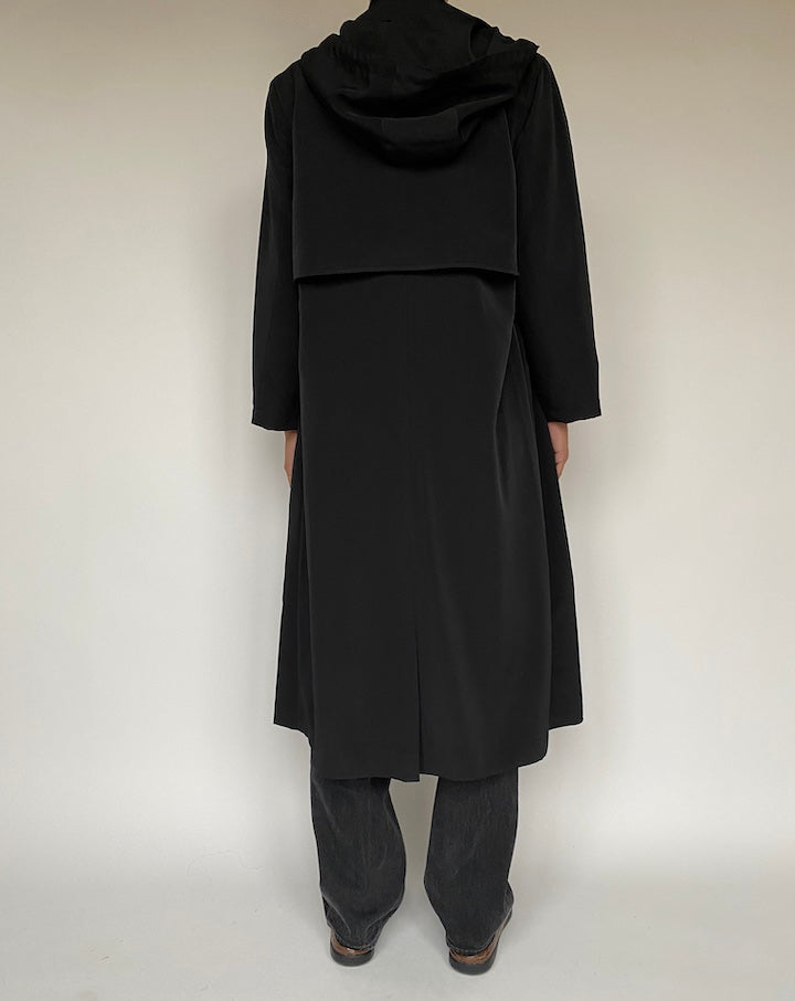 VINTAGE BLACK LONG COAT 1627 2