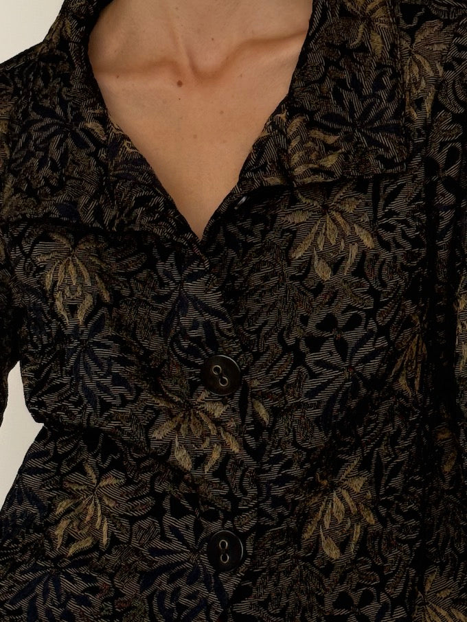 Vintage Brocade Cropped Jacket 6641