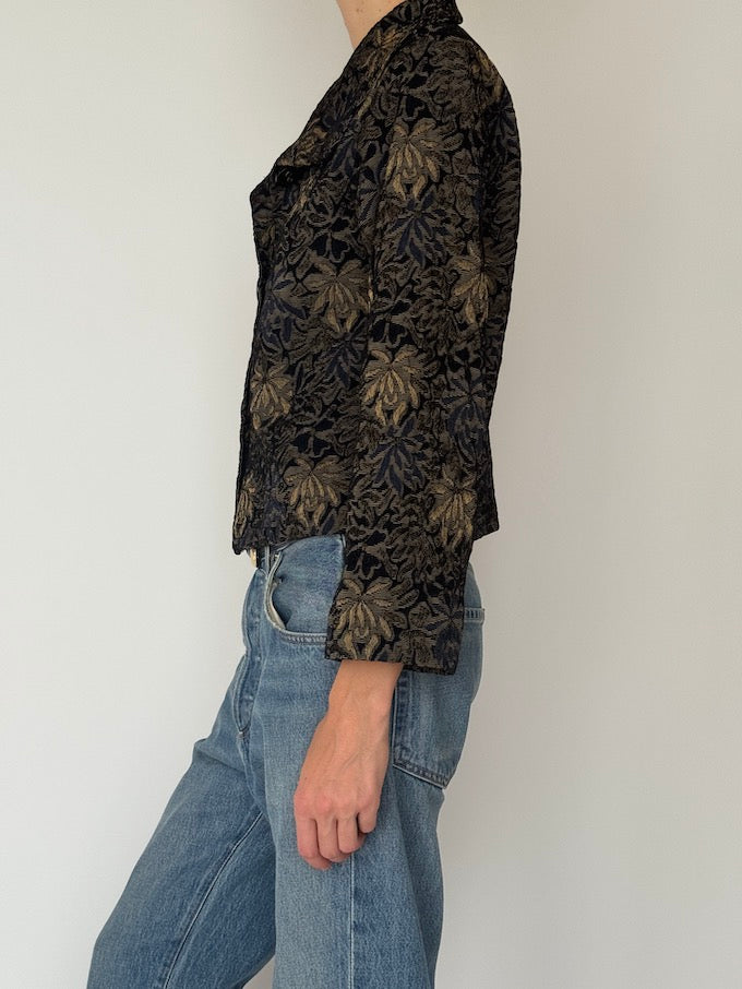 Vintage Brocade Cropped Jacket 6641