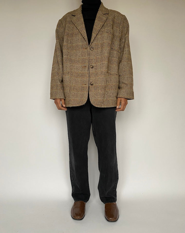 VINTAGE BEIGE OVERSIZED BLAZER 1629 2