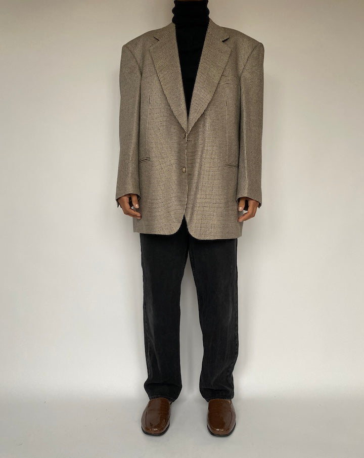 VINTAGE OVERSIZED BLAZER IN SILK AND WOOL 1630