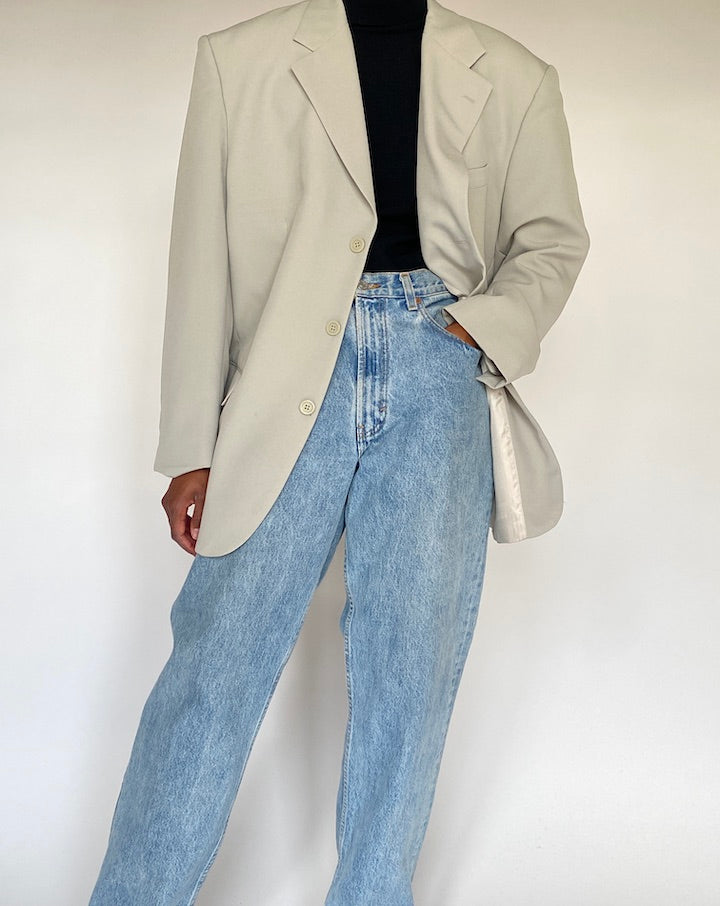 VINTAGE OVERSIZED BEIGE BLAZER 4400