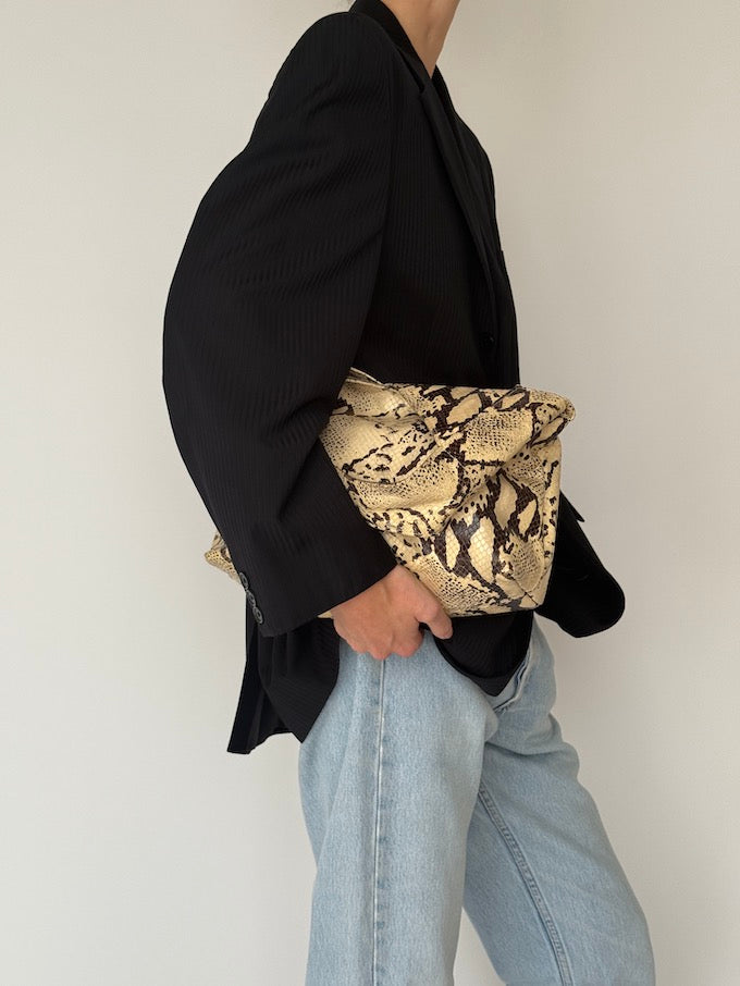 Vintage Pinstripe Blazer Black 6643