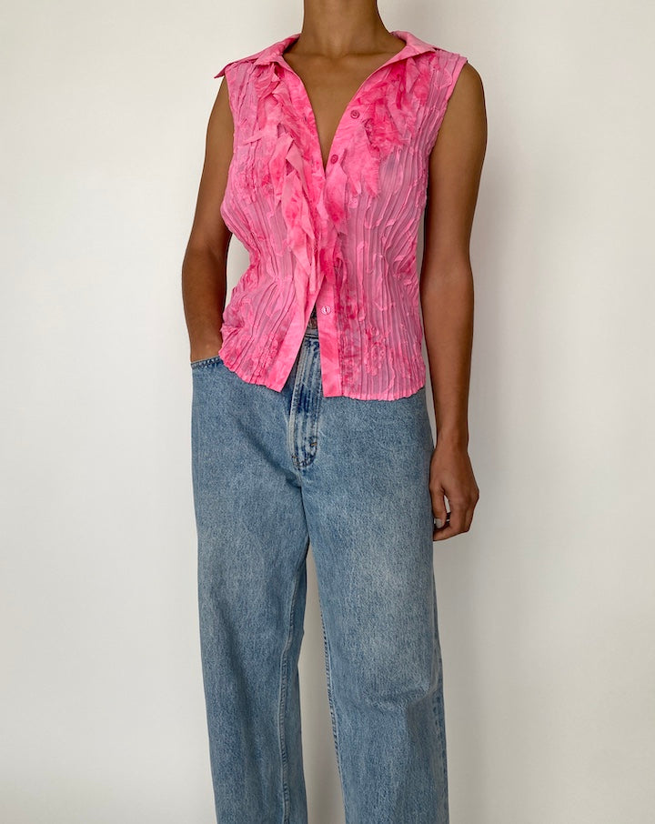 VINTAGE HOT PINK TANK TOP 2419