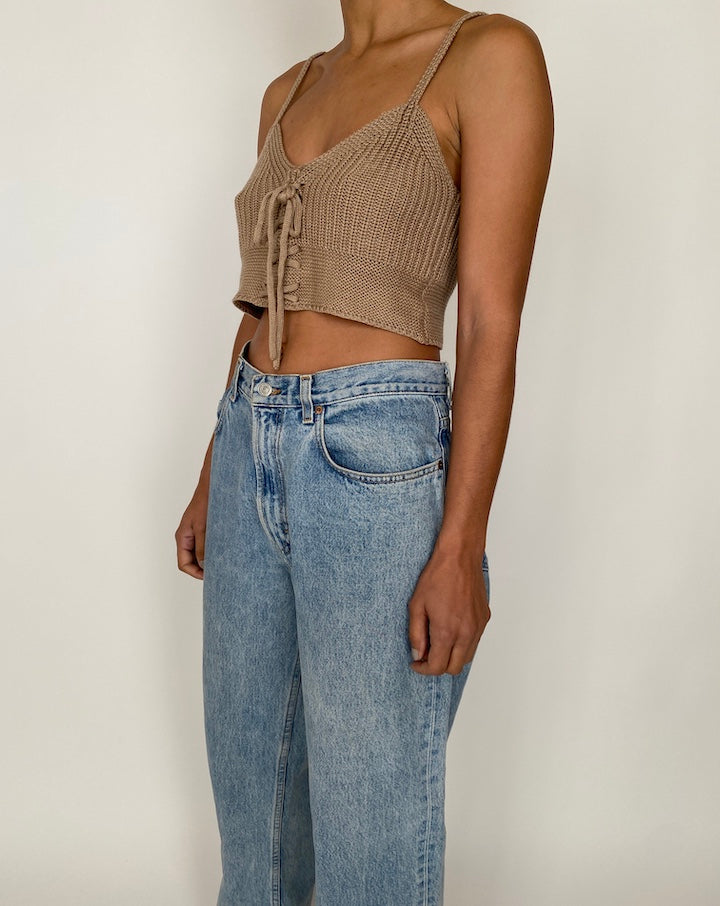 VINTAGE KNITTED CROP TOP 2421