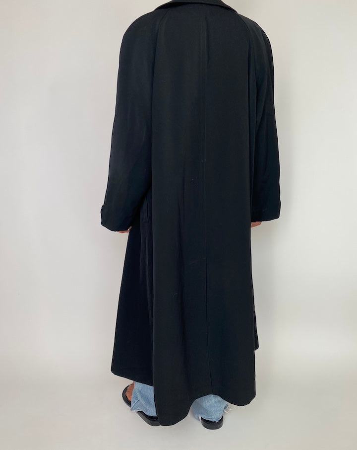 VINTAGE OVERSIZED BLACK LONG COAT 2991