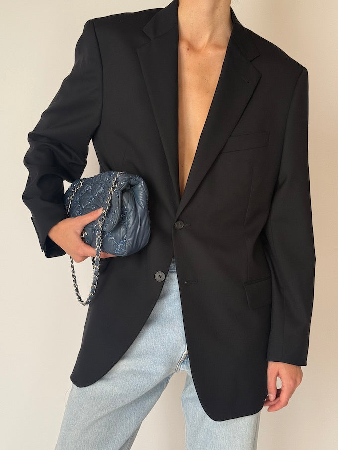 Vintage Classic Black Wool Blazer 6647