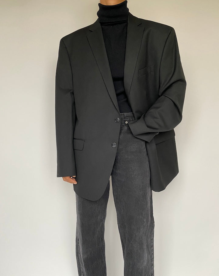VINTAGE BLACK BLAZER 1638