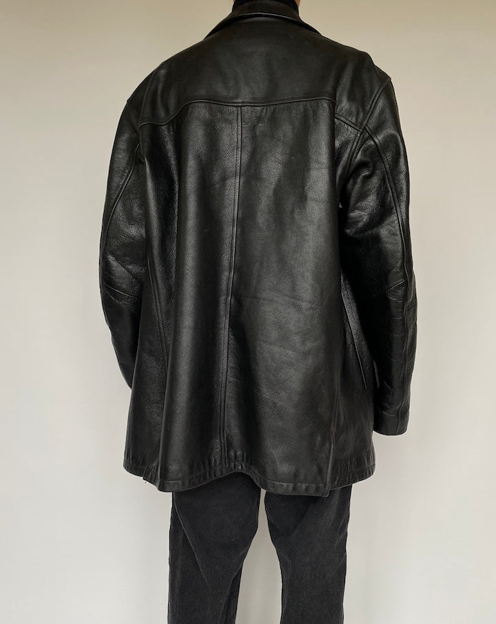 VINTAGE BLACK LEATHER JACKET 1642