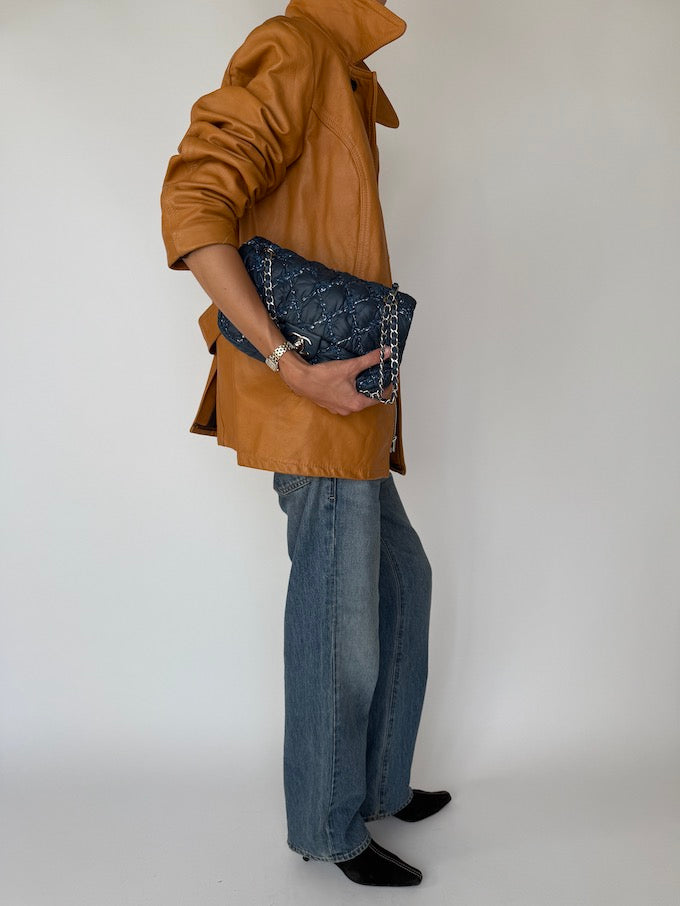 Vintage Beige Leather Jacket 5077