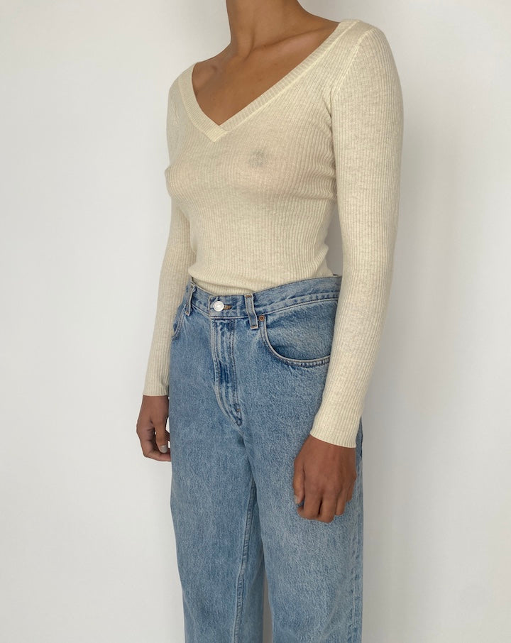 VINTAGE CREAM JUICY COUTURE CASHMERE SWEATER 2430