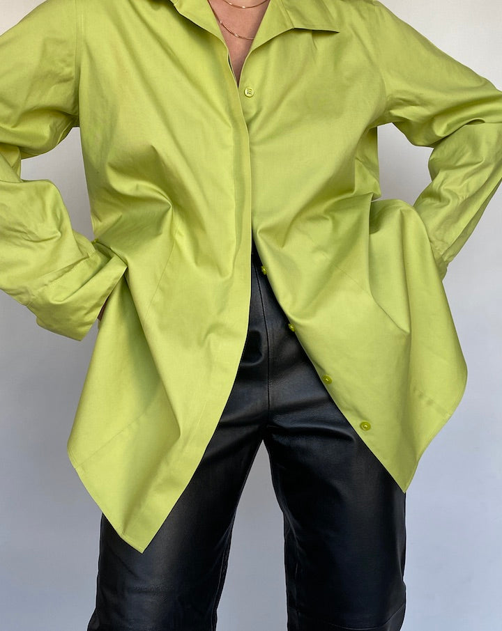 VINTAGE GREEN COTTON SHIRT 417