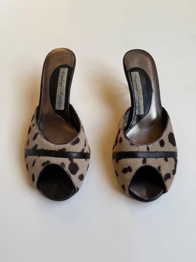 Vintage Angeleigh Anastasio Cheetah Print Heels 09