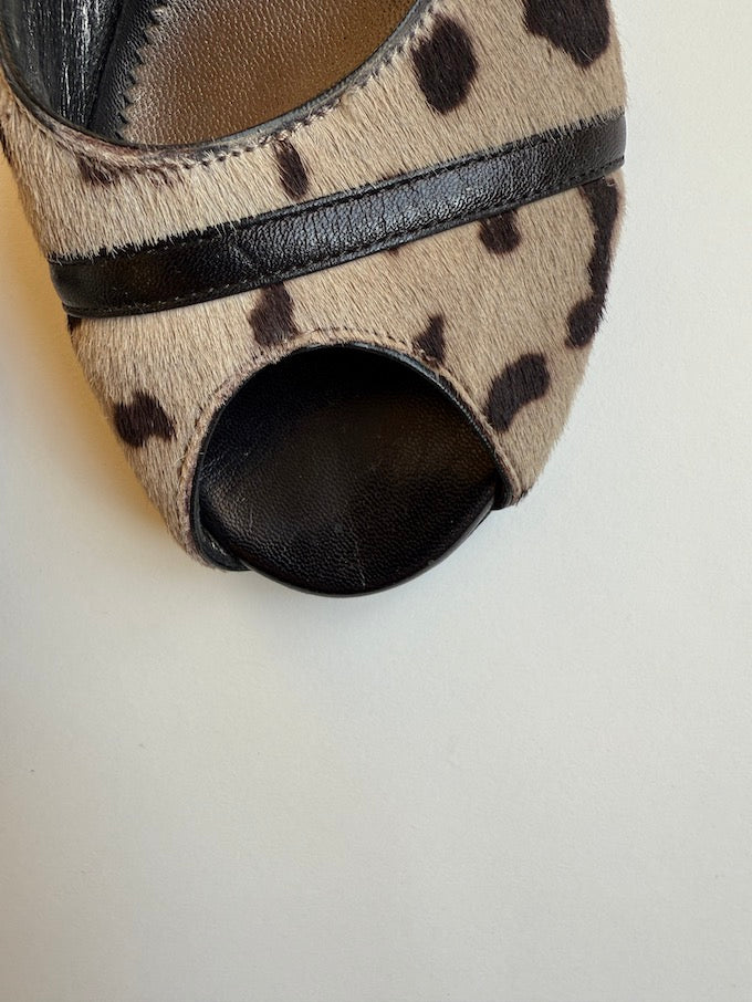 Vintage Angeleigh Anastasio Cheetah Print Heels 09