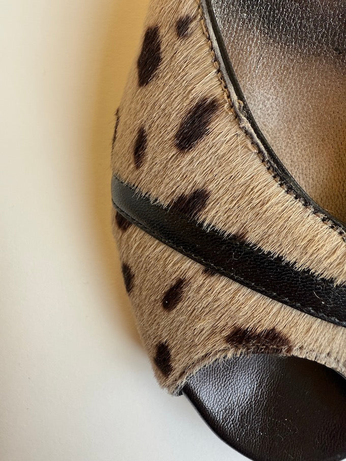Vintage Angeleigh Anastasio Cheetah Print Heels 09