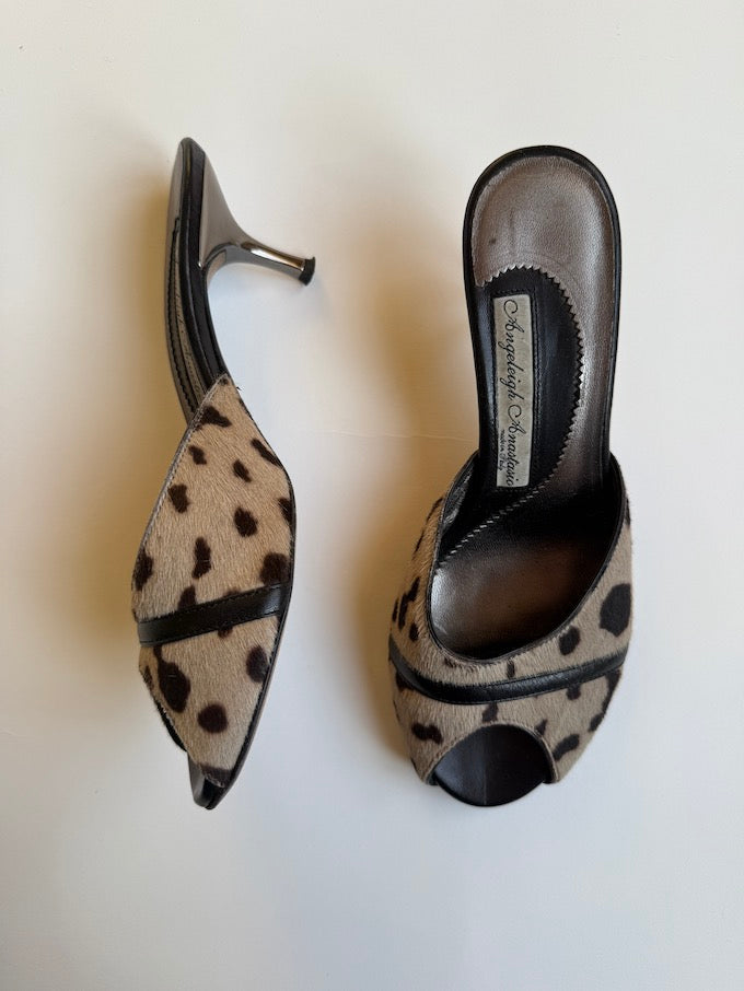 Vintage Angeleigh Anastasio Cheetah Print Heels 09