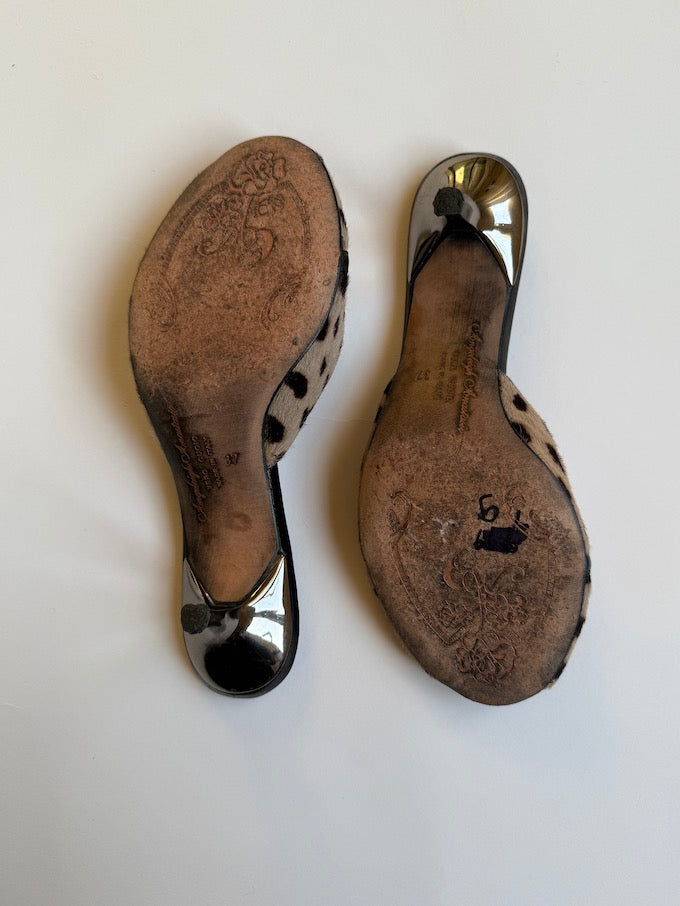 Vintage Angeleigh Anastasio Cheetah Print Heels 09