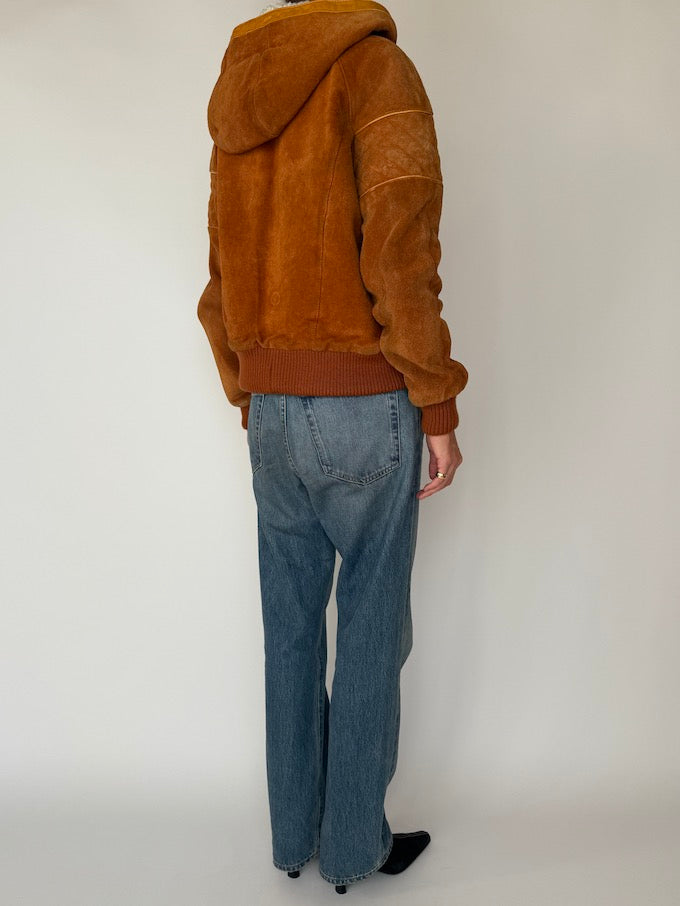 Vintage Boxy Suede Leather Jacket 4287