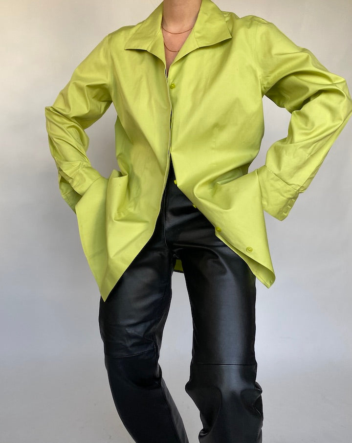 VINTAGE GREEN COTTON SHIRT 417