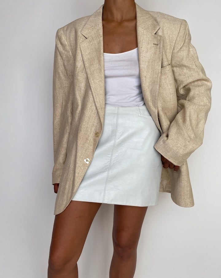 VINTAGE OVERSIZED LIGHT BEIGE BLAZER 3008