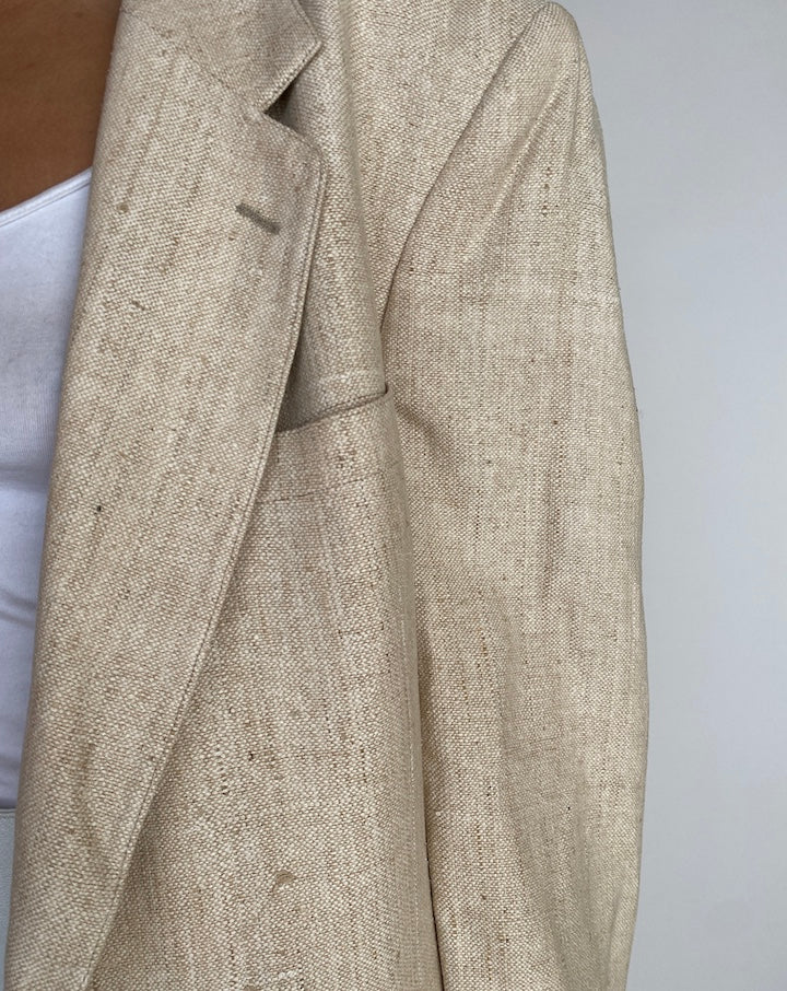 VINTAGE OVERSIZED LIGHT BEIGE BLAZER 3008