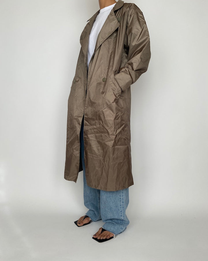 VINTAGE OVERSIZED BEIGE LONG COAT 2440