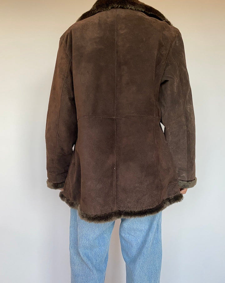 VINTAGE BROWN SUEDE LEATHER JACKET 1649
