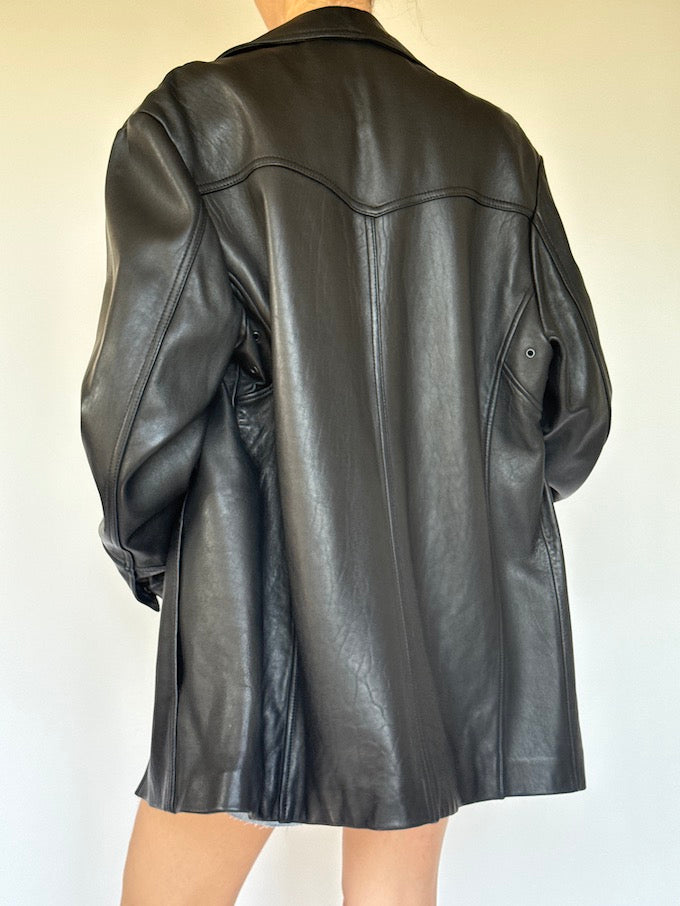 Vintage Leather Jacket black 6343