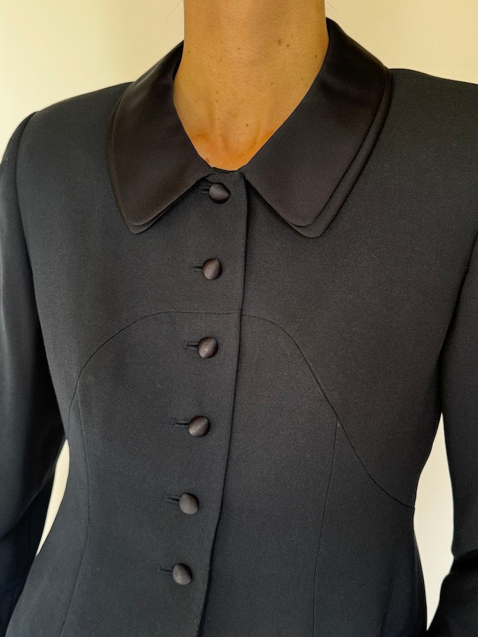 Vintage Fitted Blazer Navy 5866