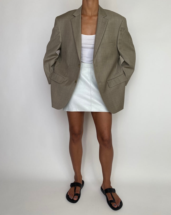 VINTAGE BEIGE SINGLE BREASTED BLAZER 3011
