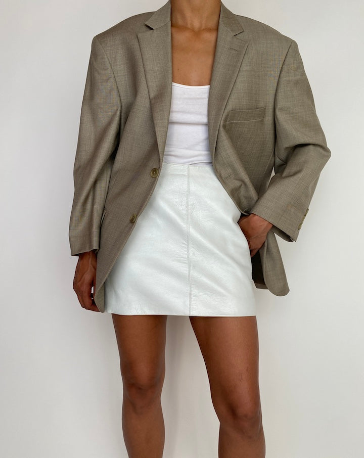 VINTAGE BEIGE SINGLE BREASTED BLAZER 3011