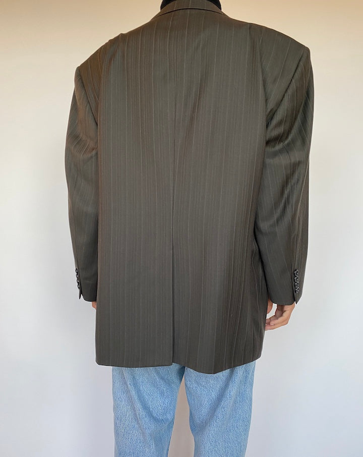 VINTAGE OVERSIZED STRIPED BLAZER 1651
