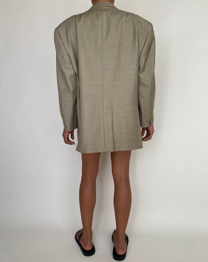 VINTAGE BEIGE SINGLE BREASTED BLAZER 3011
