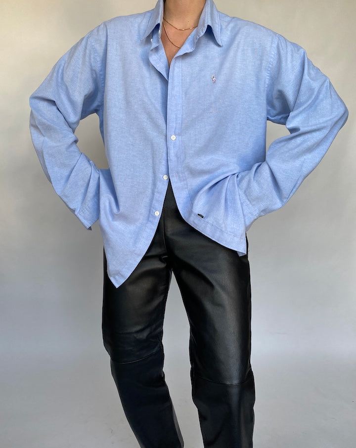 VINTAGE LIGHT BLUE RALPH LAUREN SHIRT 420