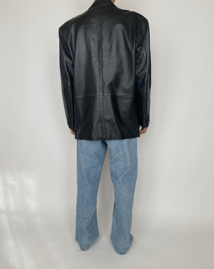 VINTAGE BLACK LEATHER JACKET 2446