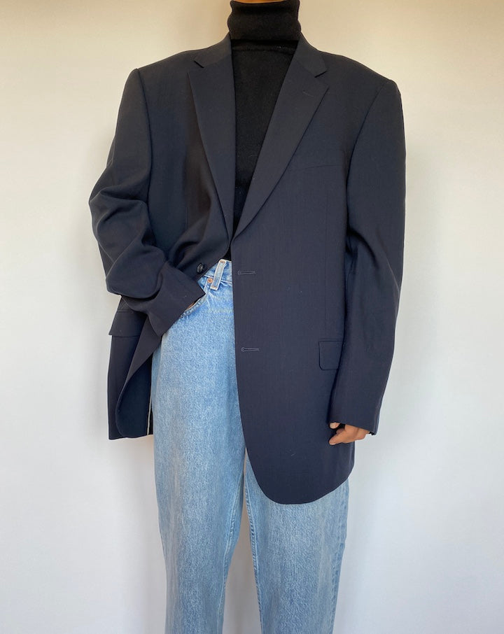 VINTAGE NEVY WOOL BLAZER 1657