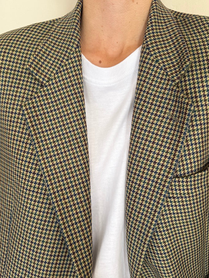 VINTAGE HOUNDSTOOTH WOOL BLAZER 5869