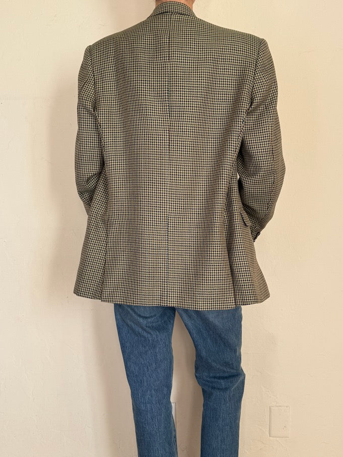 VINTAGE HOUNDSTOOTH WOOL BLAZER 5869