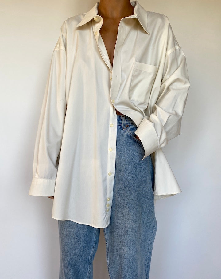 VINTAGE OVERSIZED OFF WHITE SHIRT 1666