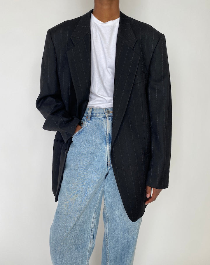 VINTAGE PINSTRIPED BLAZER 3884