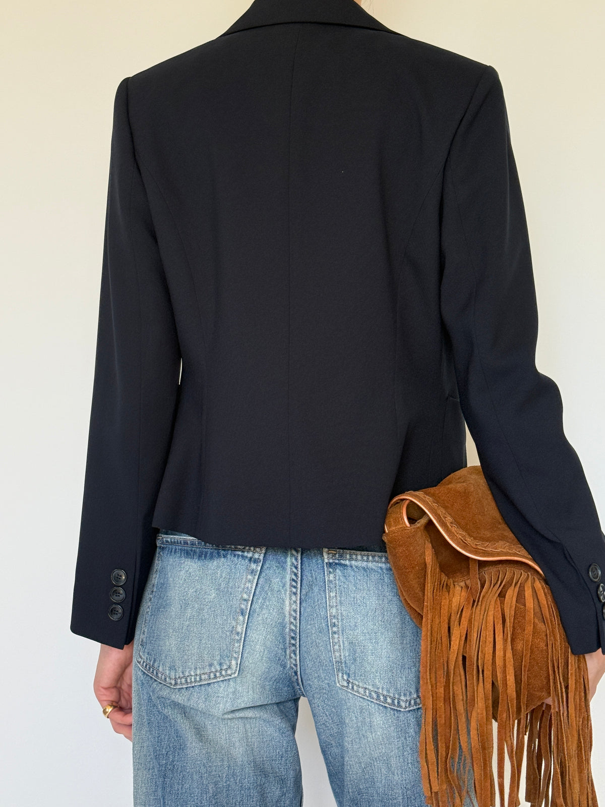Vintage Tailored Blazer Navy 7594